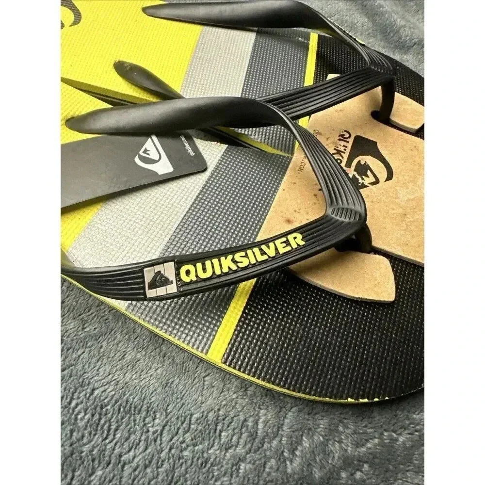 Quiksilver Men’s Molokai Sunset Flip Flop Black Sandals Size 13
